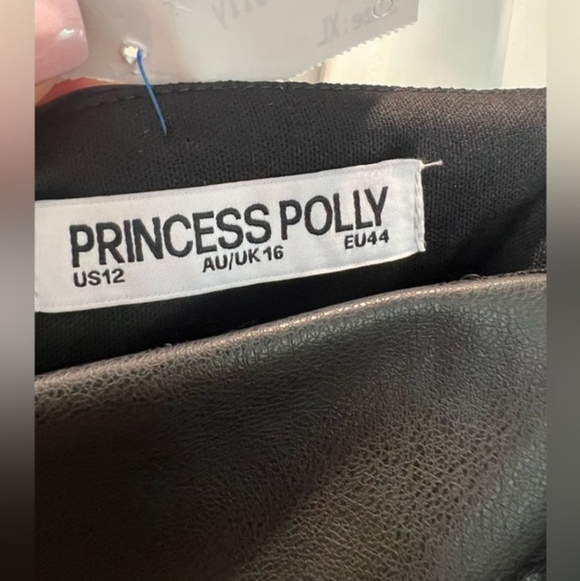 NWT Princess Polly Faux Leather Top Size 12 - Picture 7 of 7
